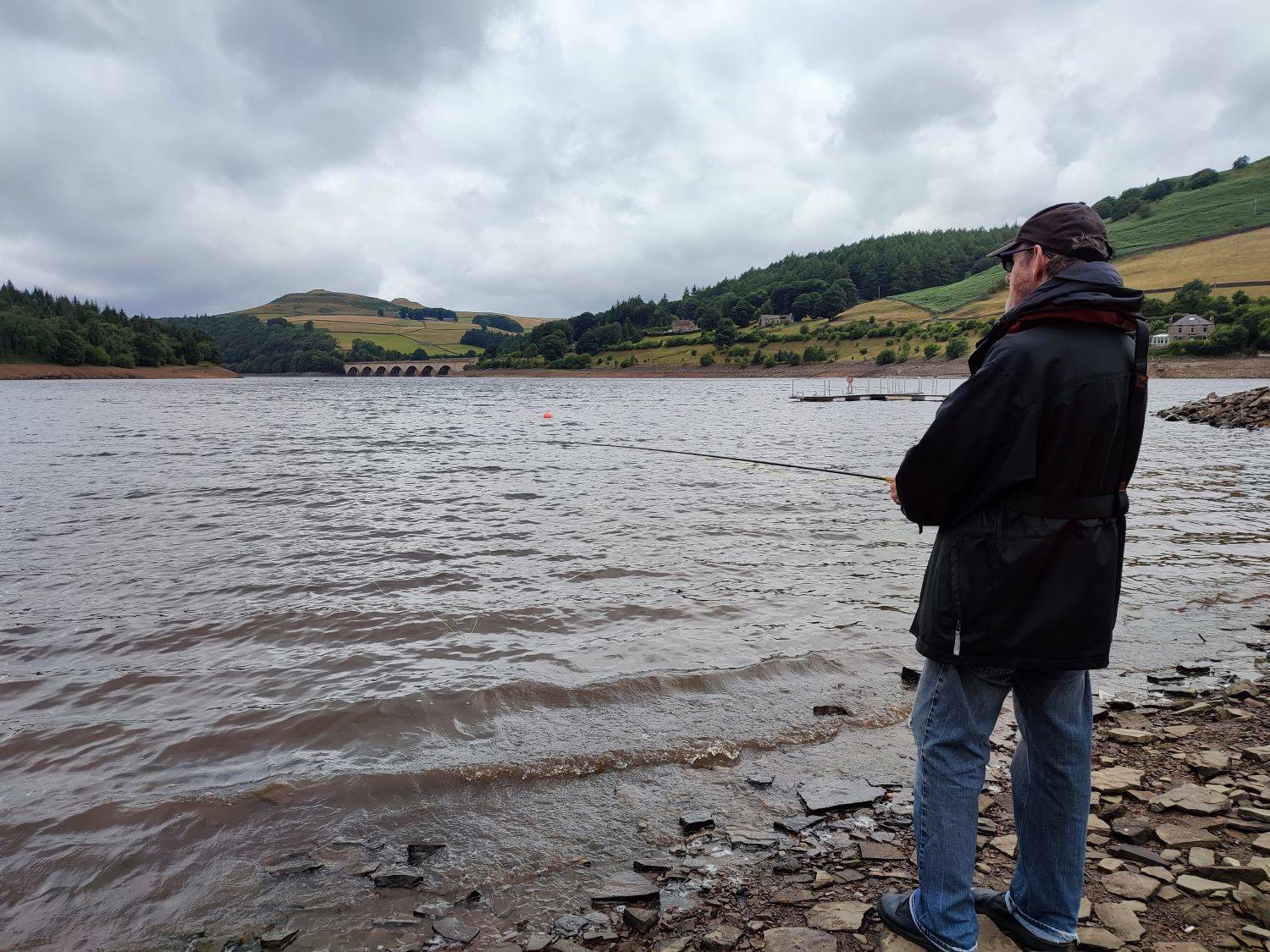 Fishing at Ladybower reservoir