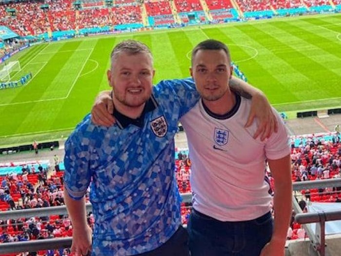 Charlie Hobson and David Higginbottom at Wembley