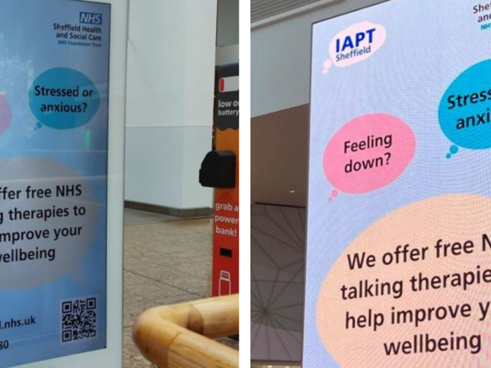 IAPT adverts at Meadowhall