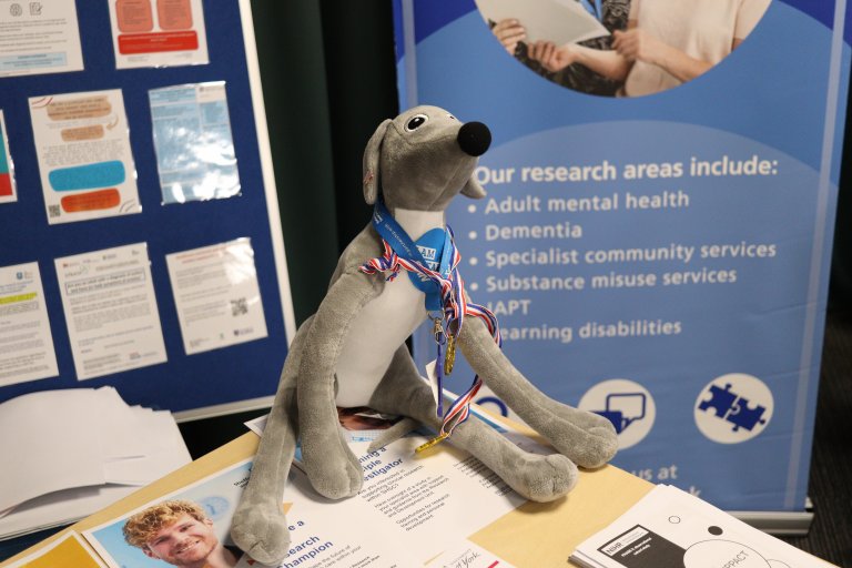 Mascot at Research and Effectiveness Showcase