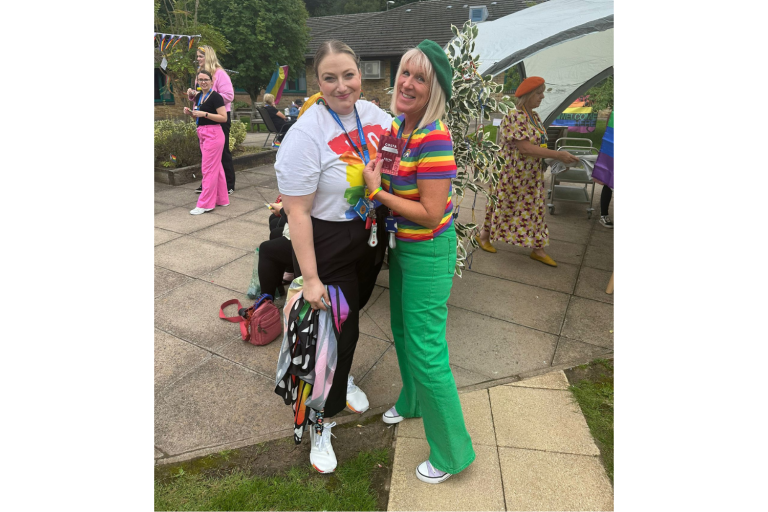 Forest Lodge celebrating pride with rainbow decorations