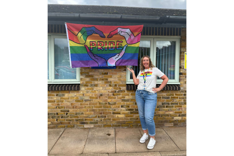 Forest Lodge celebrating pride with rainbow decorations