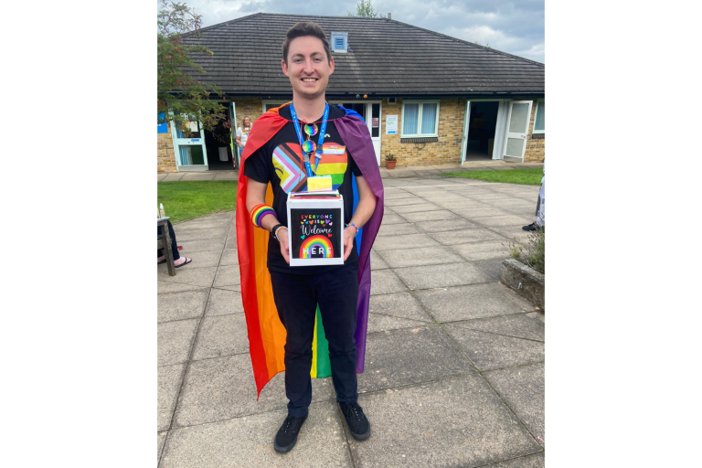 Forest Lodge celebrating pride with rainbow decorations