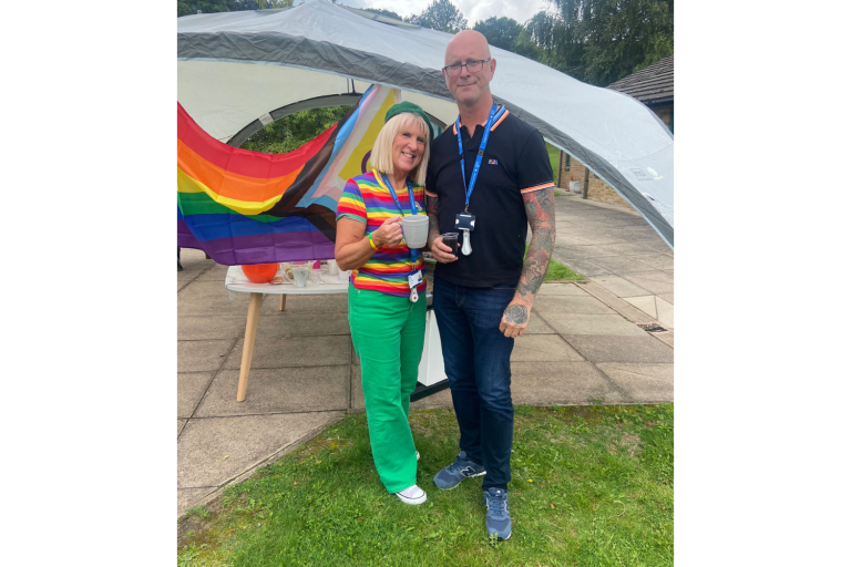 Forest Lodge celebrating pride with rainbow decorations