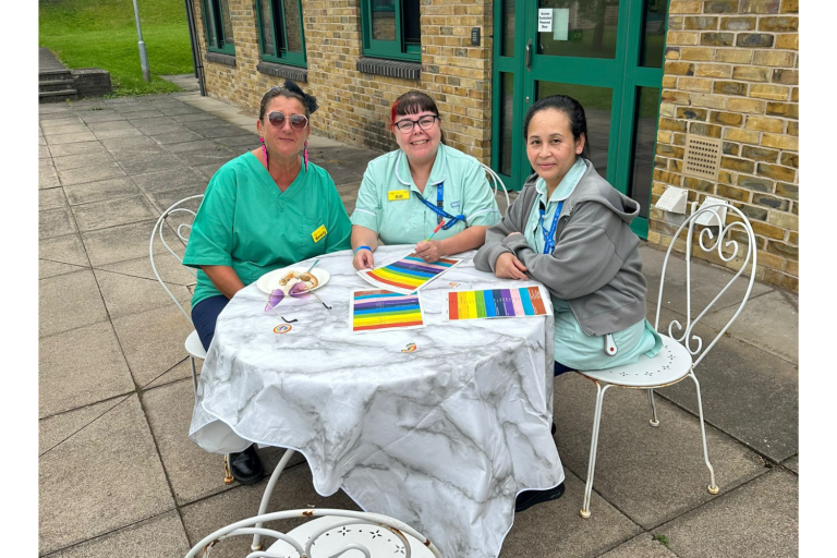 Forest Lodge celebrating pride with rainbow decorations