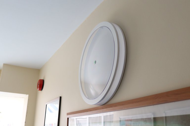 Modern lighting on a corridor wall